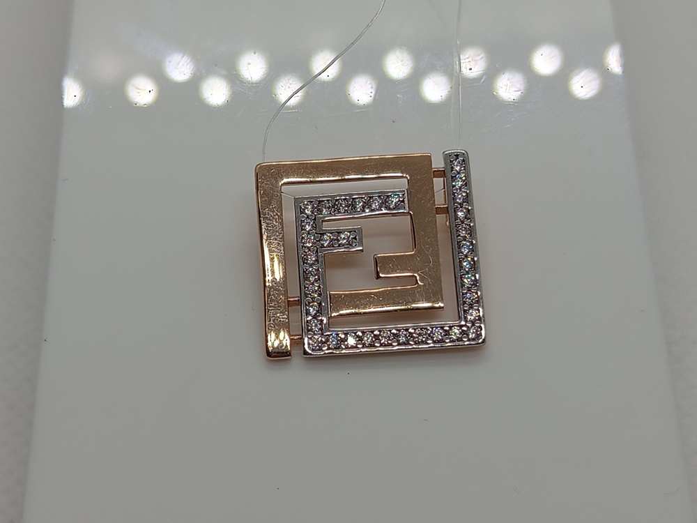 01-318265 ПОДВЕСКА С КАМНЯМИ (Au 585)