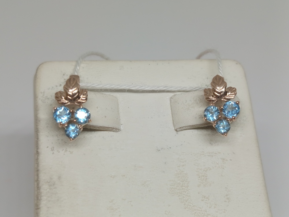 СКМИ585 СЕРЬГИ С КАМНЯМИ (Au 585)