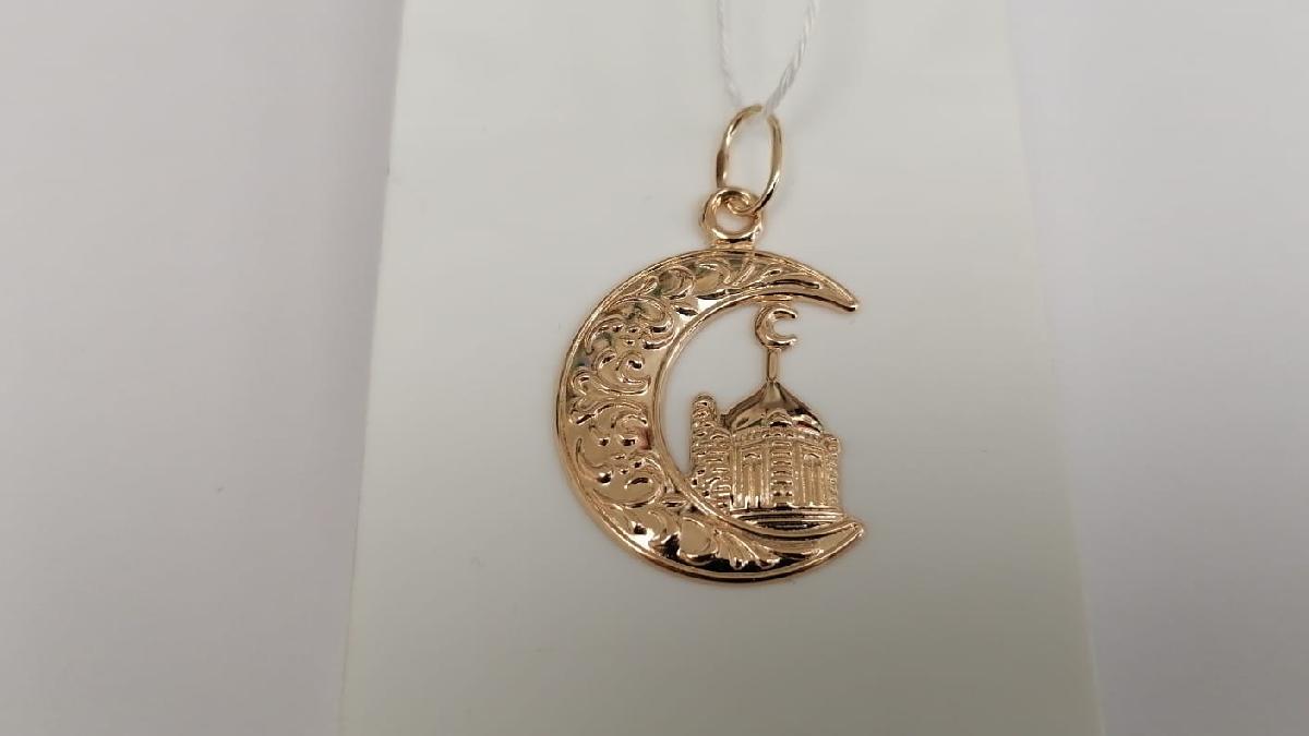 ПОДМБК585 ПОДВЕСКА МЕЧЕТЬ БЕЗ КАМНЯ (Au 585)