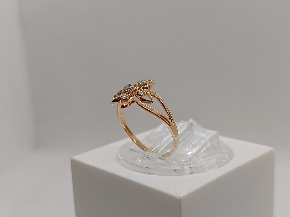 КОЛЬЦО С КАМНЯМИ (Au 585)