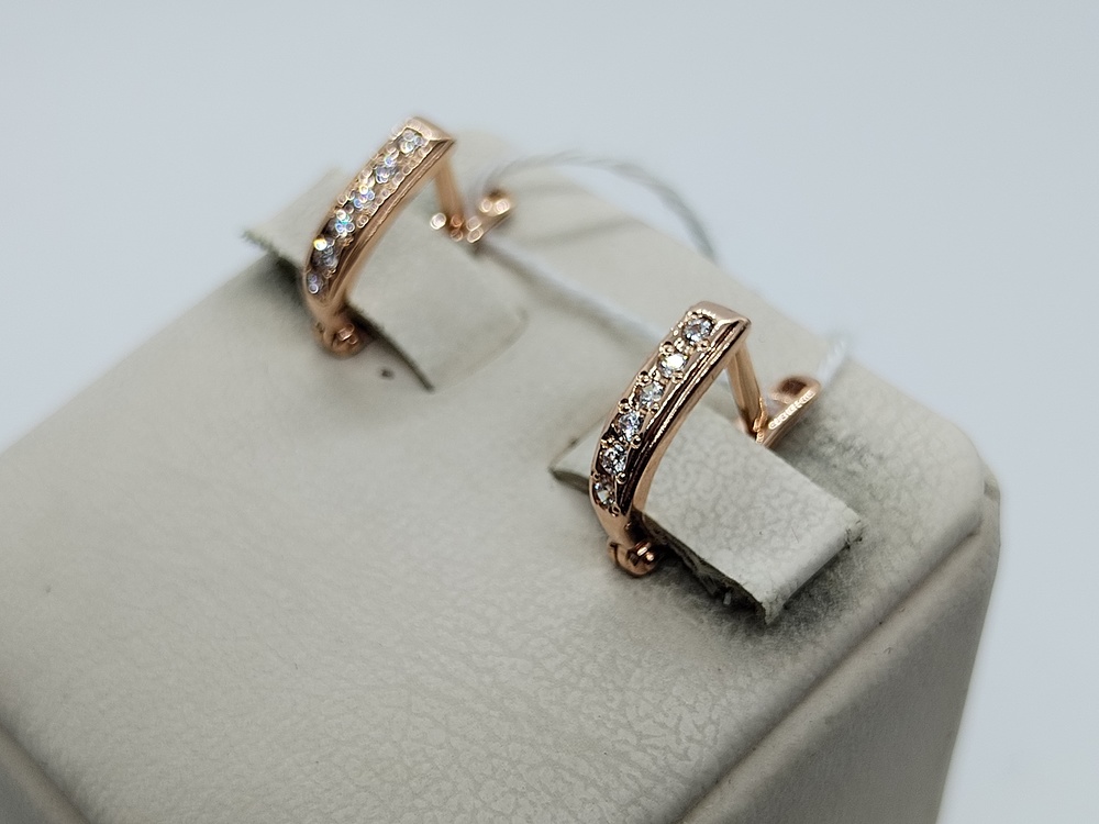 СКМИ585 СЕРЬГИ С КАМНЯМИ (Au 585)