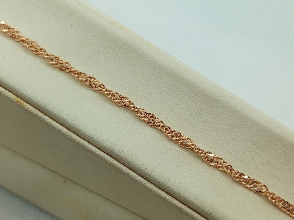 БРАСЛЕТ ПУСТОТЕЛЫЙ Сингапур (Au 585)