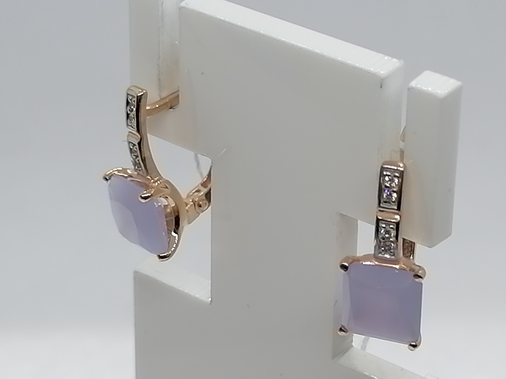 СЕРЬГИ С КАМНЯМИ (Au 585)