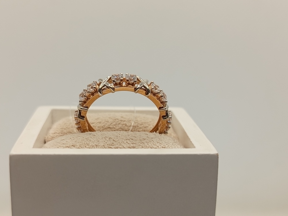 КОЛЬЦО С КАМНЯМИ (Au 585)