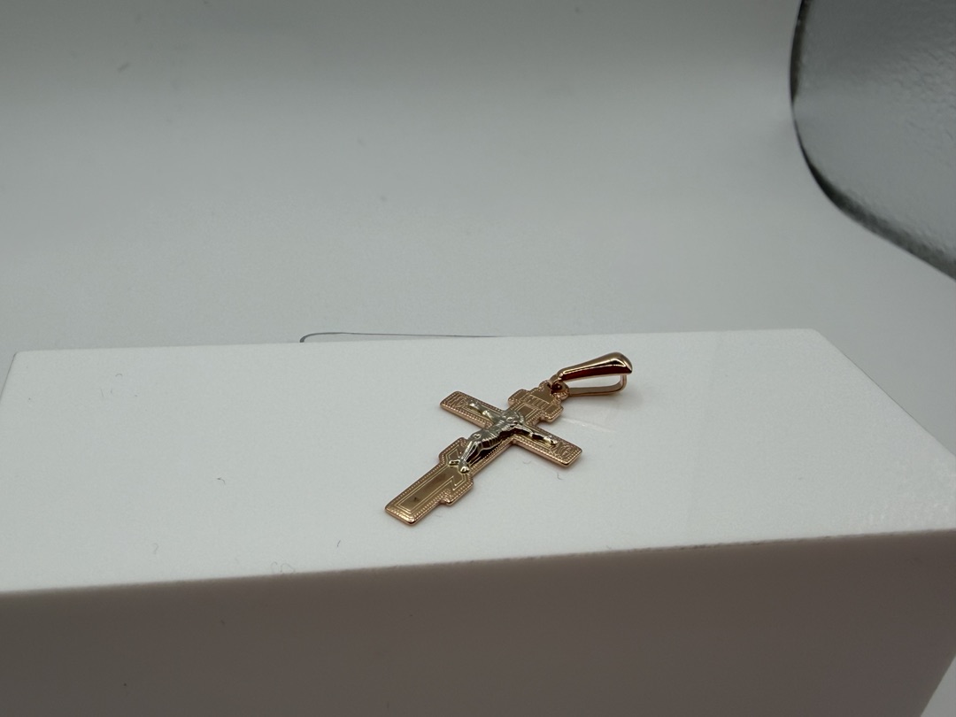 ПОДКБК585 ПОДВЕСКА КРЕСТ БЕЗ КАМНЯ (Au 585)