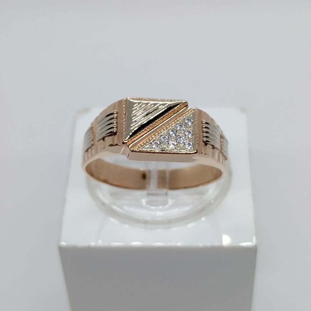 ПЕЧАТКА С КАМНЯМИ (Au 585)