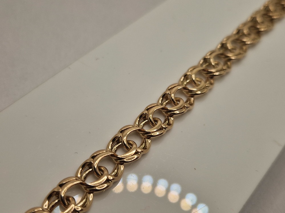 БЛБ585 БРАСЛЕТ ПОЛНОВЕСНЫЙ Бисмарк (Au 585)