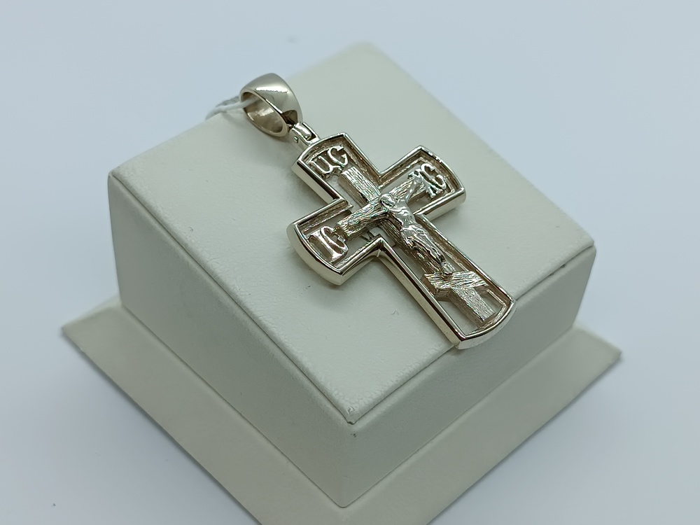 ПОДКБК585 ПОДВЕСКА КРЕСТ БЕЗ КАМНЯ (Au 585)