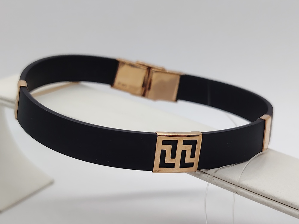 БРАСЛЕТ КАУЧУК со вставками (Au 585)