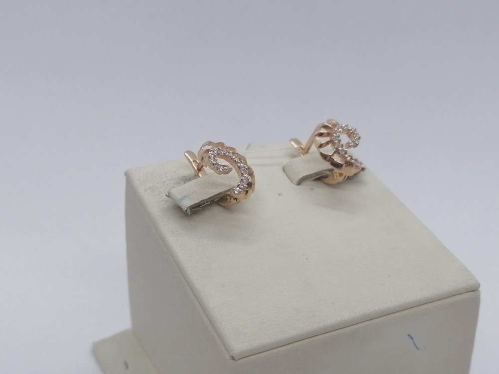 СКМИ585 СЕРЬГИ С КАМНЯМИ (Au 585)