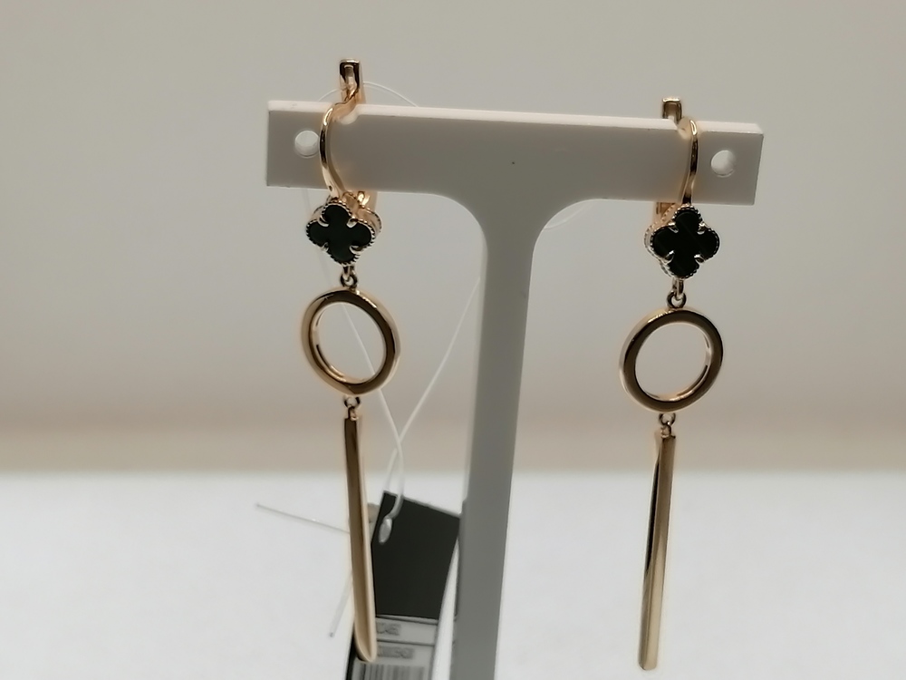 СЕРЬГИ С КАМНЕМ (Au 585)