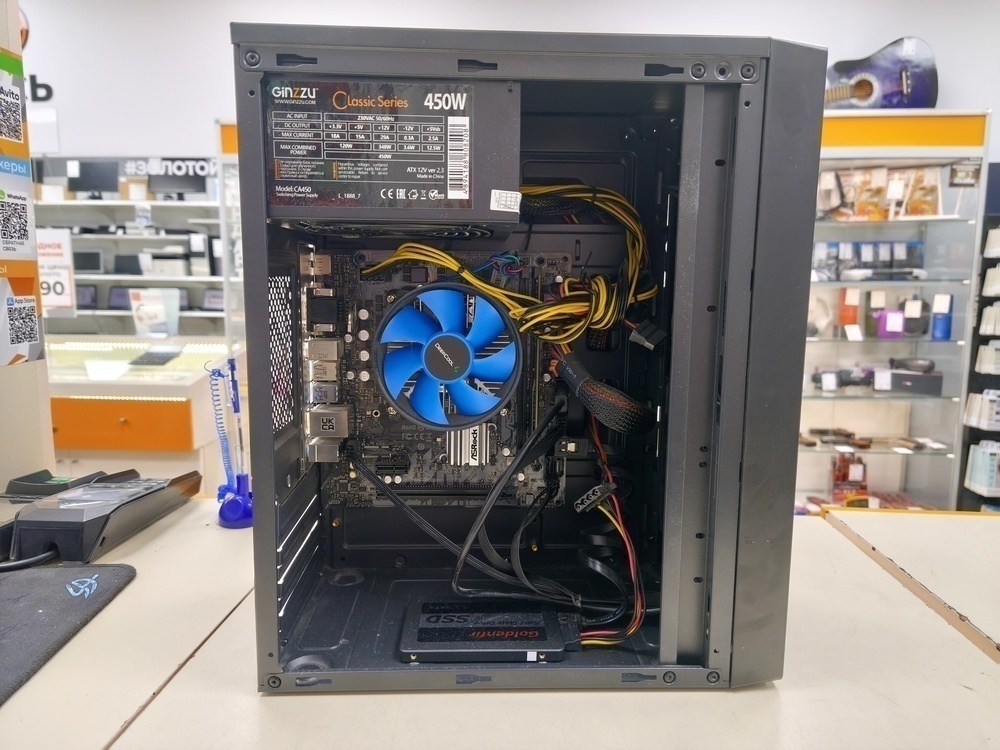 Системный блок Ginzzu; Core i3-10100, Intel UHD Graphics, 8 Гб, 512 GB, Нет