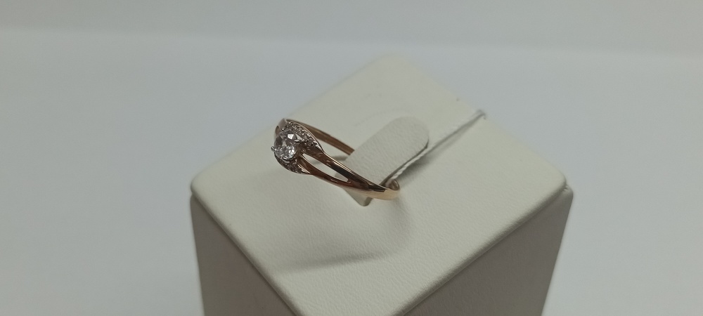 КОЛЬЦО С КАМНЯМИ (Au 585)