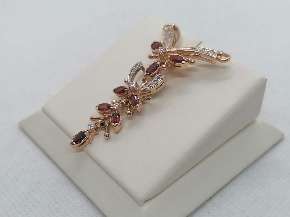 ПОДКМИ585 ПОДВЕСКА С КАМНЯМИ (Au 585)