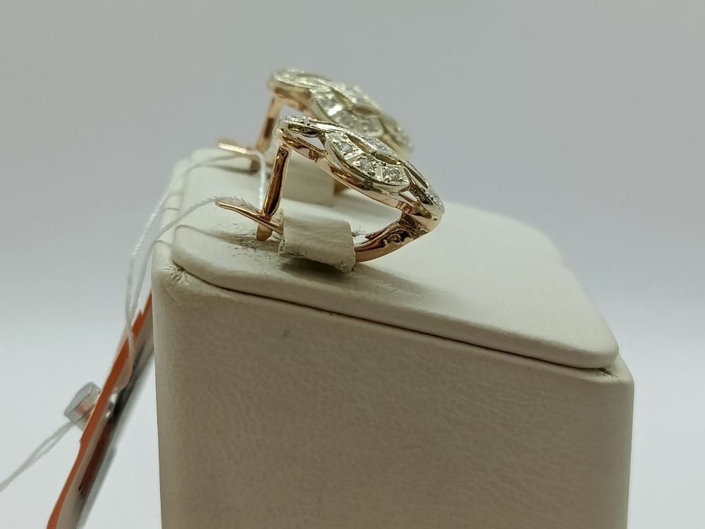 СКМИ585 СЕРЬГИ С КАМНЯМИ (Au 585)