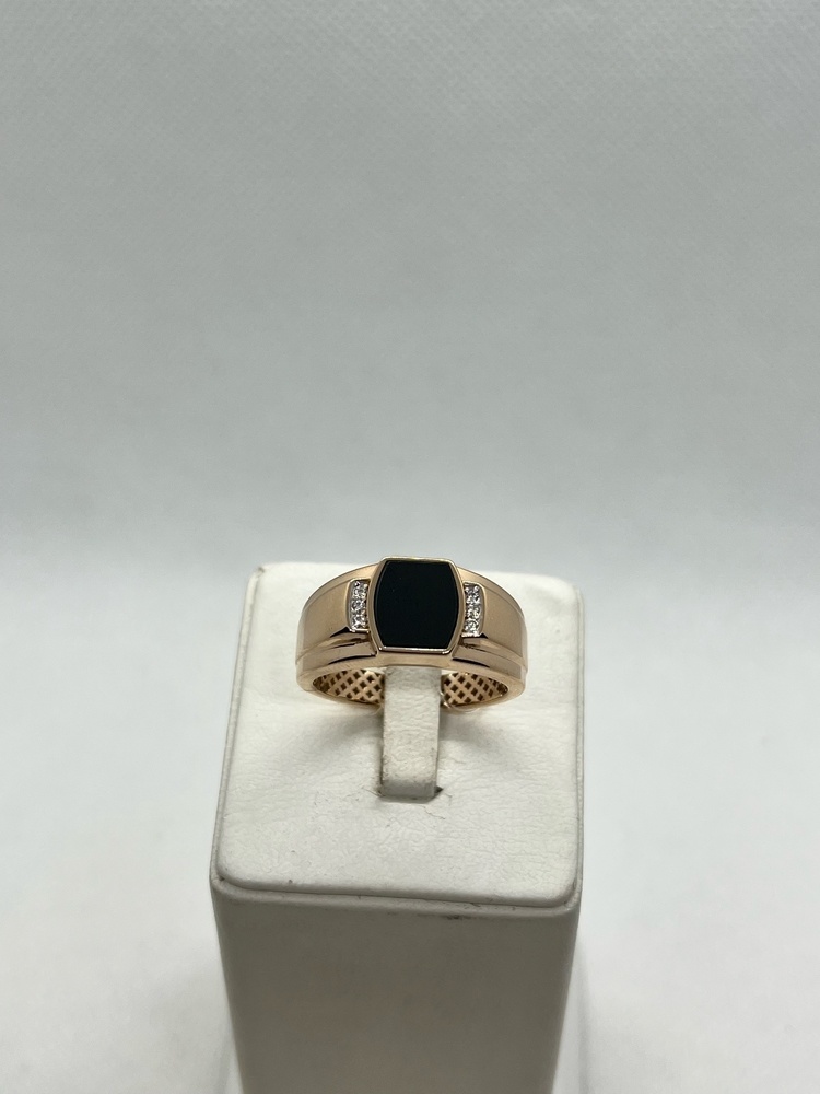 КОЛЬЦО ПЕЧАТКА с камнями (Au 585) КОЛЬЦО ПЕЧАТКА с камнями (Au 585)