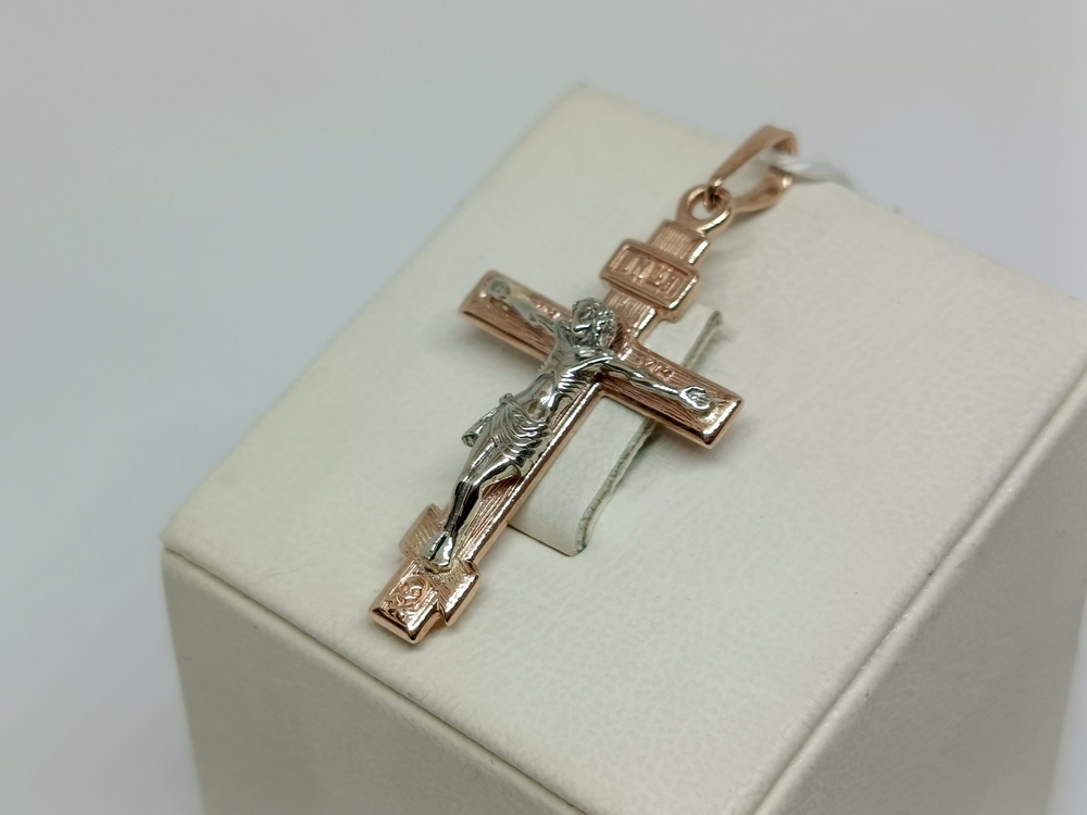 ПОДВЕСКА КРЕСТ БЕЗ КАМНЯ (Au 585)