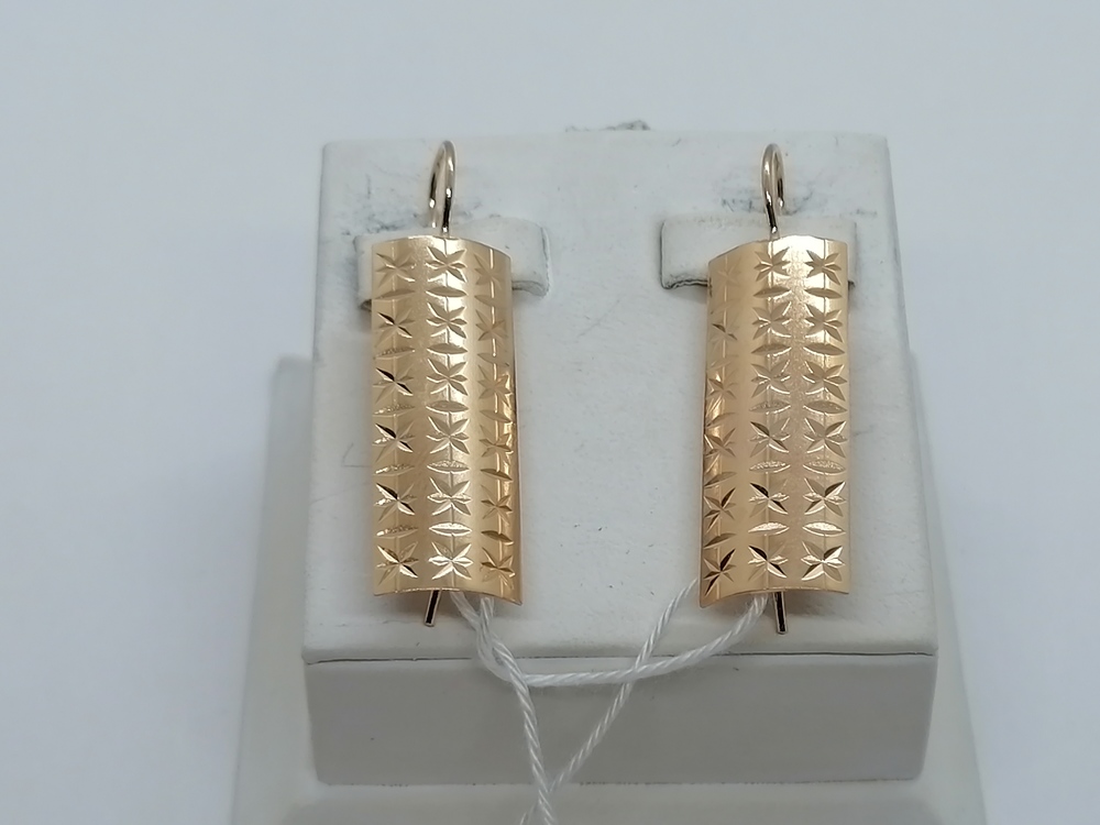 СБКМ585 СЕРЬГИ БЕЗ КАМНЯ (Au 585)