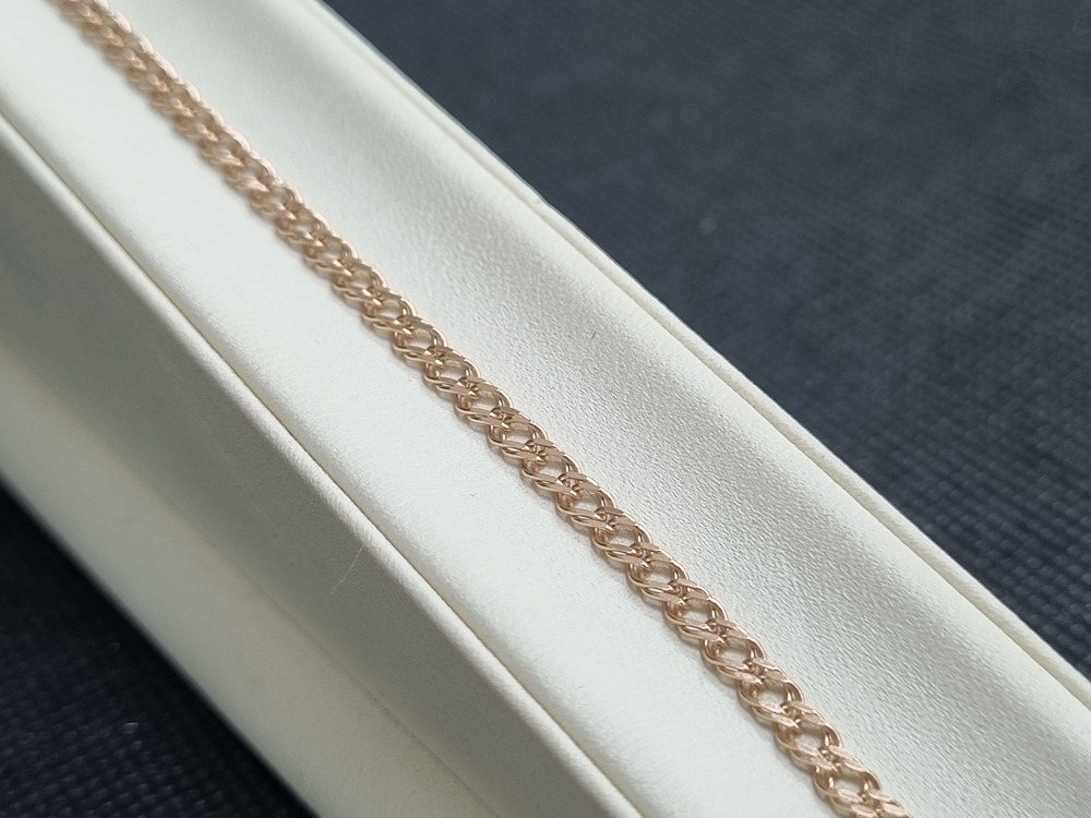 БРАСЛЕТ ПУСТОТЕЛЫЙ Ромб двойной (Au 585)