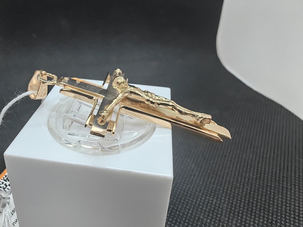 ПОДКБК585 ПОДВЕСКА КРЕСТ БЕЗ КАМНЯ (Au 585)