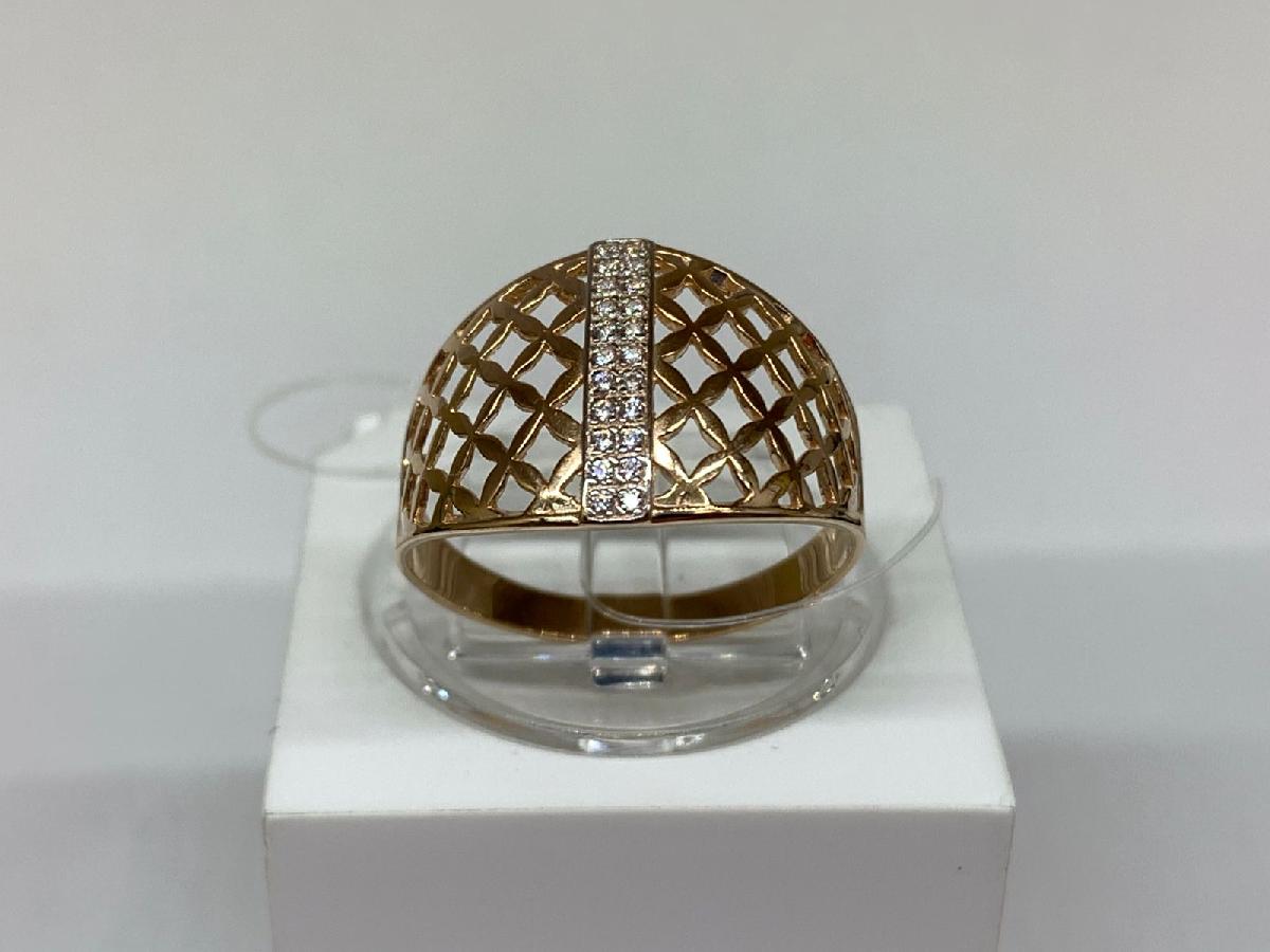 КОЛЬЦО С КАМНЯМИ (Au 585)