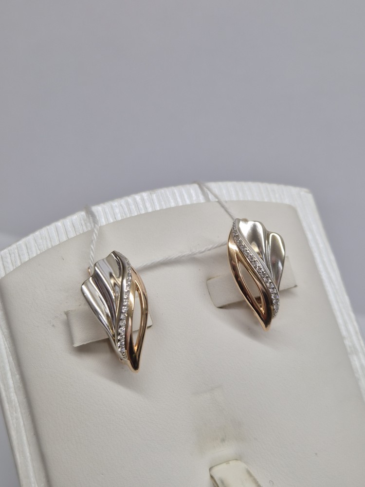 СКМИ585 СЕРЬГИ С КАМНЯМИ (Au 585)