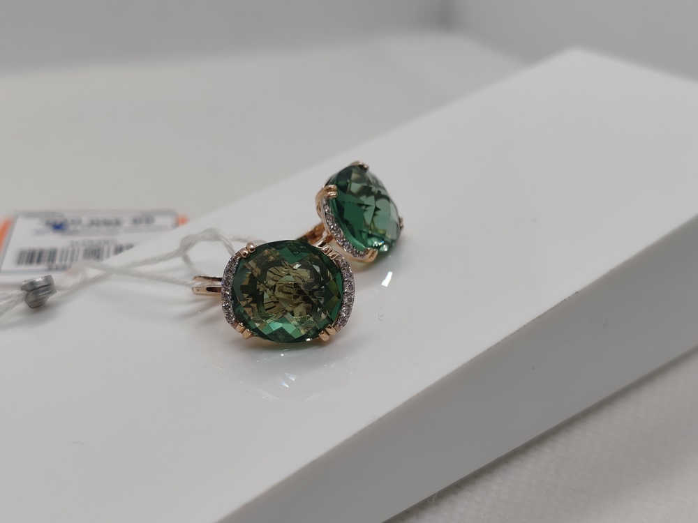 СКМИ585 СЕРЬГИ С КАМНЯМИ (Au 585)