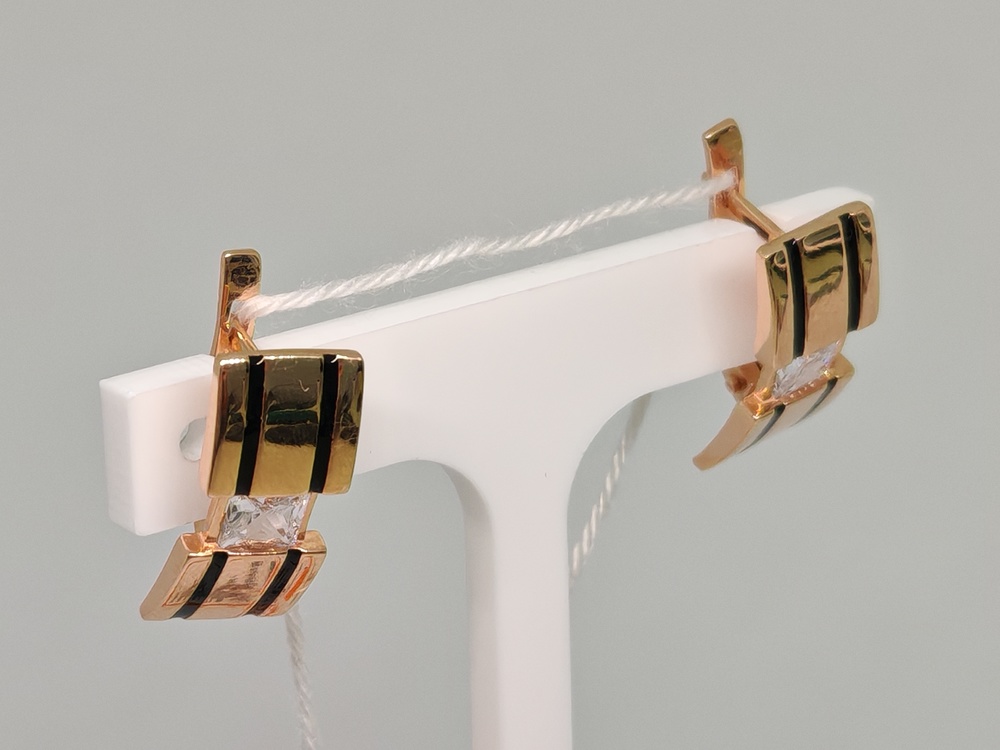 СКМИ585 СЕРЬГИ С КАМНЯМИ (Au 585)