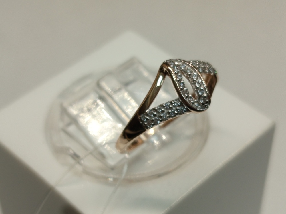 КОЛЬЦО С КАМНЯМИ (Au 585)