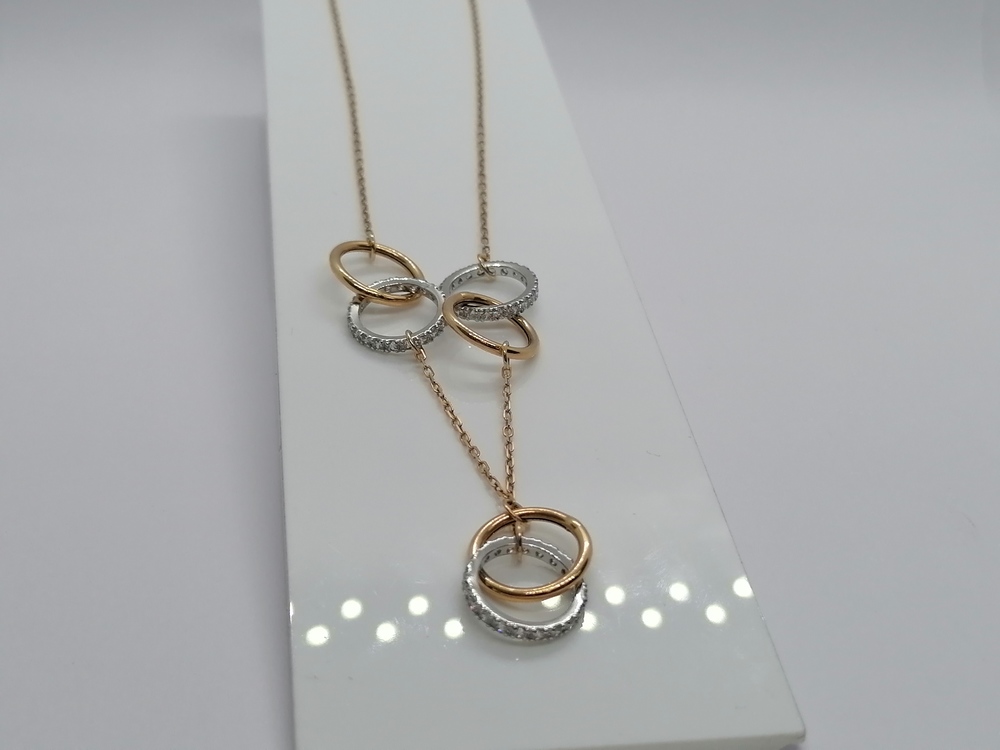 Т-16180-414749К-2 КОЛЬЕ С КАМНЯМИ (Au 585)