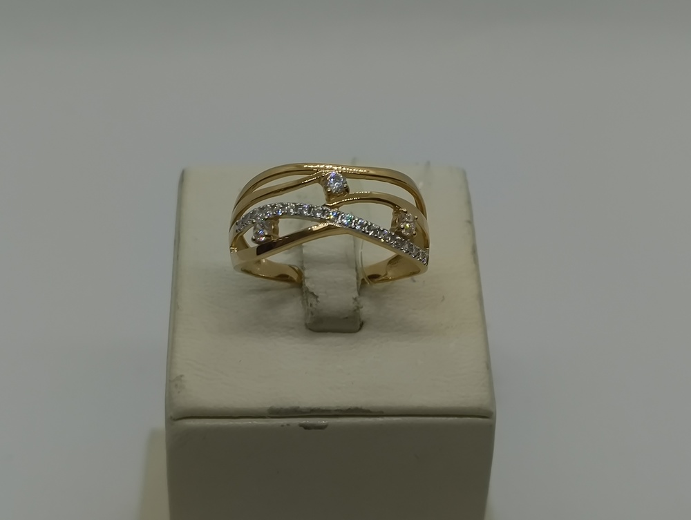 КОЛЬЦО С КАМНЯМИ (Au 585)