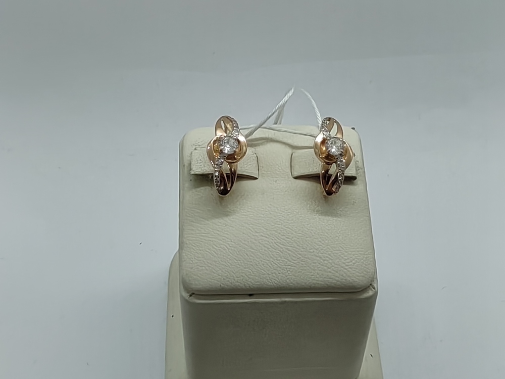 СКМИ585 СЕРЬГИ С КАМНЯМИ (Au 585)