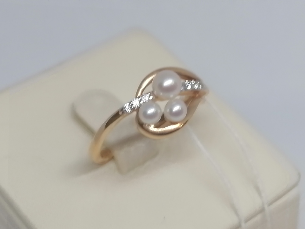 КОЛЬЦО С КАМНЯМИ (Au 585)