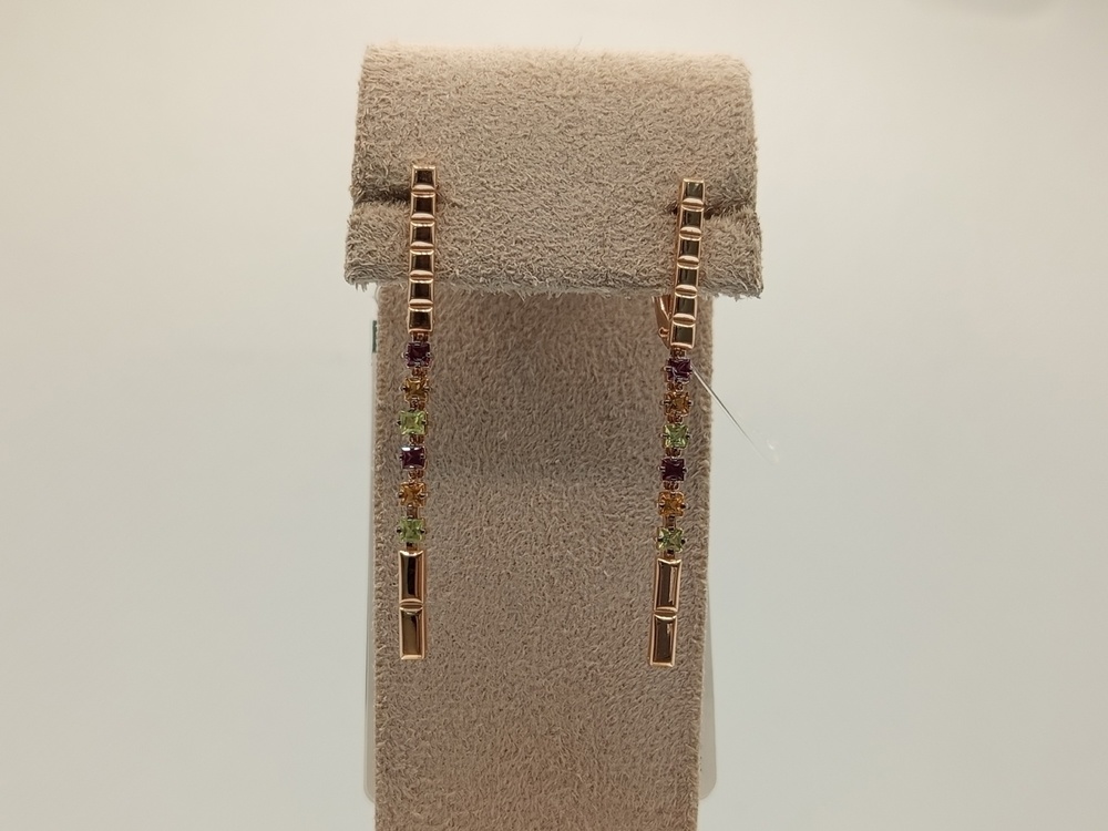 СЕРЬГИ С КАМНЯМИ (Au 585)