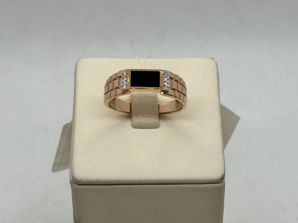 КОЛЬЦО ПЕЧАТКА с камнями (Au 585) КОЛЬЦО ПЕЧАТКА с камнями (Au 585)