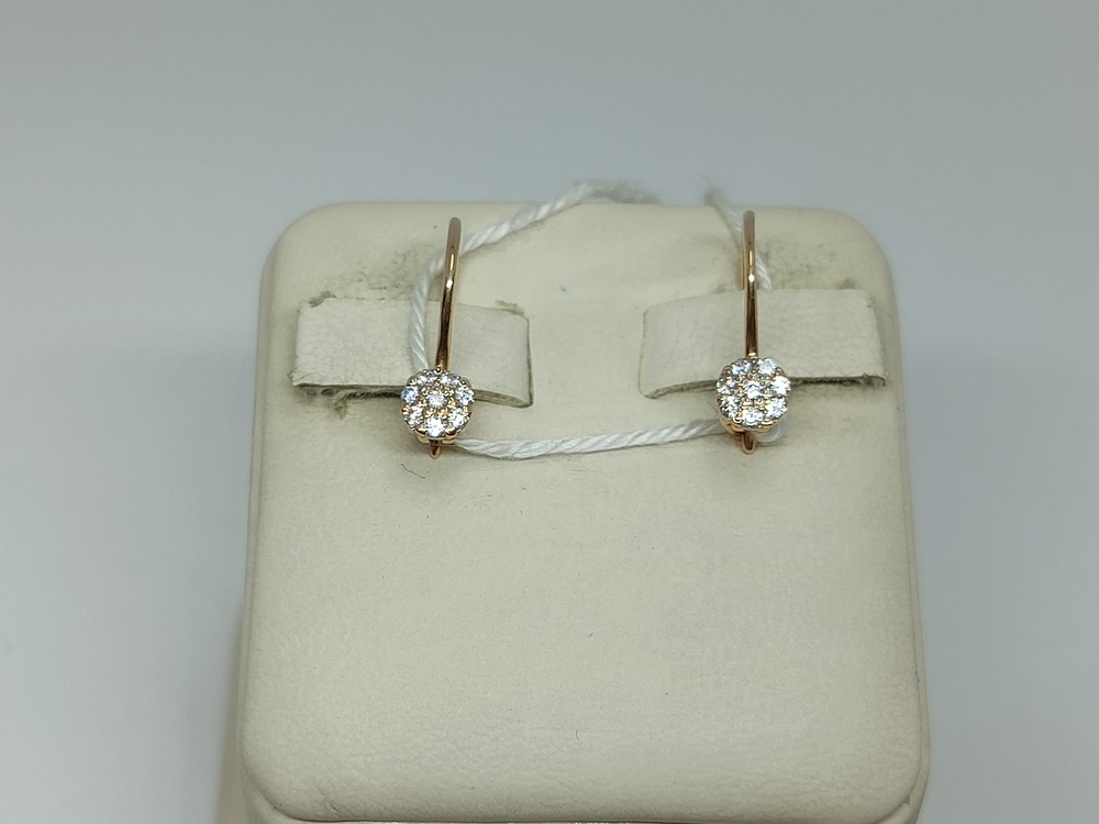 СКМИ585 СЕРЬГИ С КАМНЯМИ (Au 585)