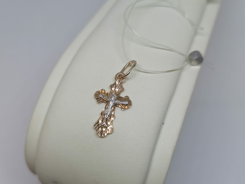 ПОДВЕСКА КРЕСТ без камня (Au 585)