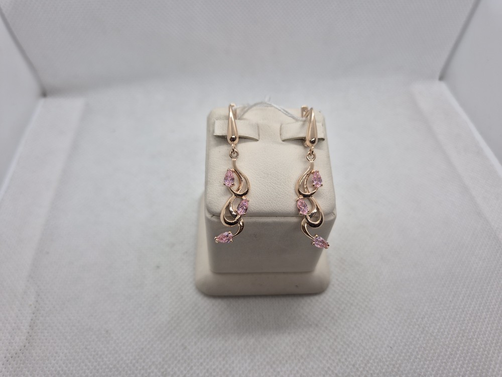 СКМИ585 СЕРЬГИ С КАМНЯМИ (Au 585)