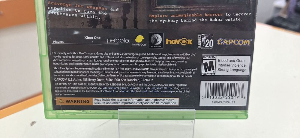 Игра XBOX Resident Evil Biohazard