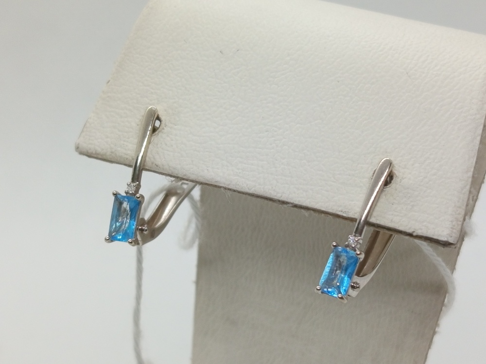 СКМИ585 СЕРЬГИ С КАМНЯМИ (Au 585)