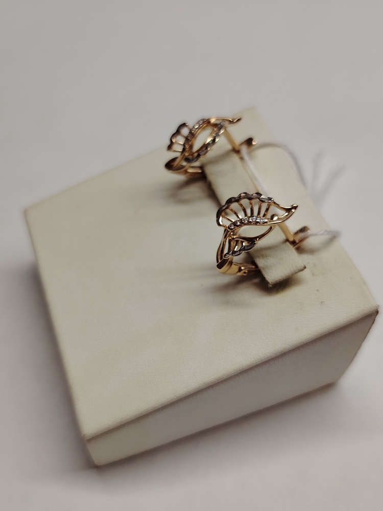 СКМИ585 СЕРЬГИ С КАМНЯМИ (Au 585)