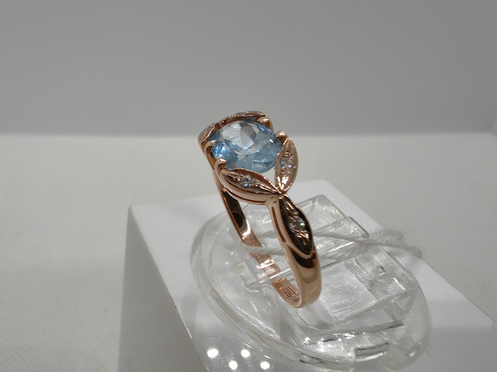 КОЛЬЦО С КАМНЯМИ (Au 585)