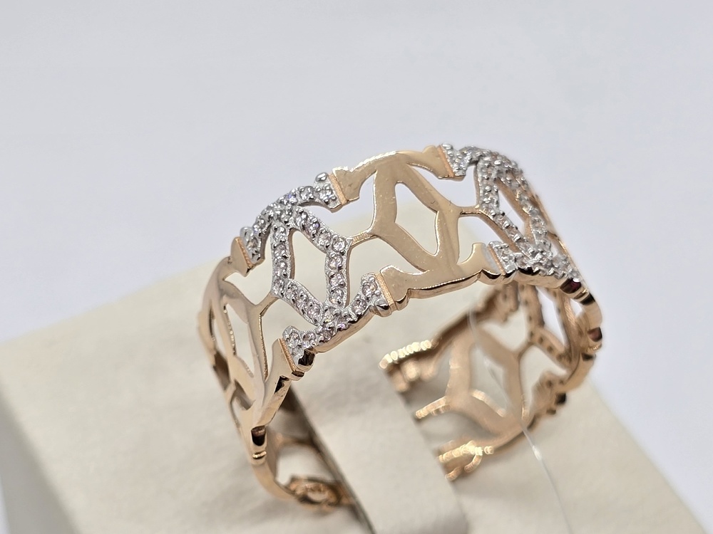 КОЛЬЦО С КАМНЯМИ (Au 585)