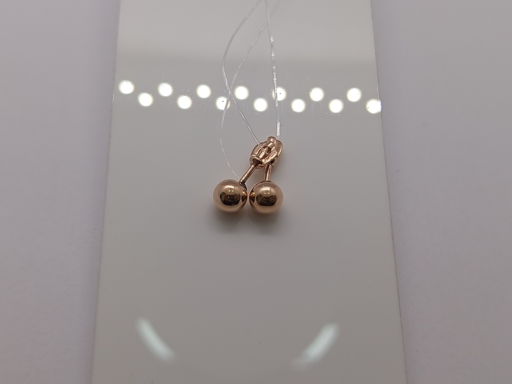 СЕРЬГИ ПУСЕТЫ без камня (Au 585)