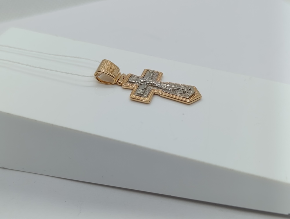 ПОДКБК585 ПОДВЕСКА КРЕСТ БЕЗ КАМНЯ (Au 585)
