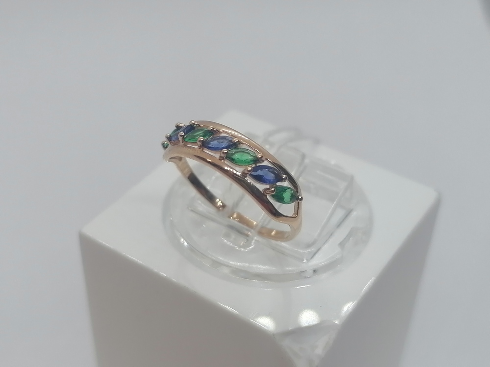 КОЛКМИ585 КОЛЬЦО С КАМНЯМИ (Au 585)