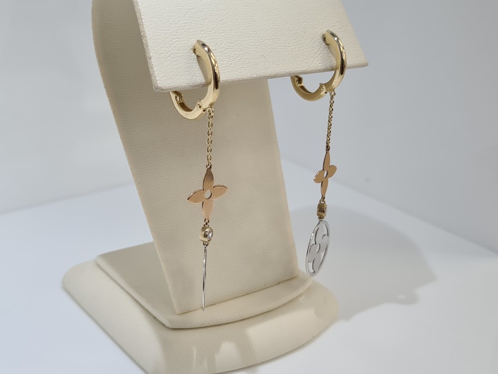 СЕРЬГИ С КАМНЕМ (Au 585)