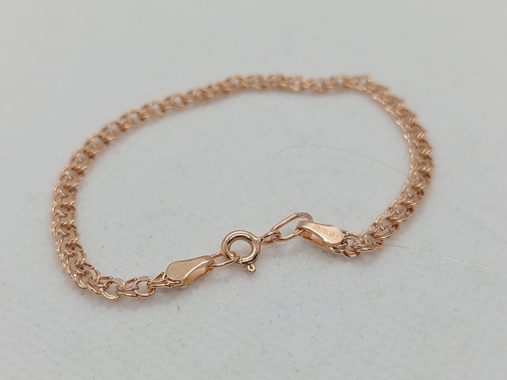 БРАСЛЕТ ПУСТОТЕЛЫЙ Бисмарк (Au 585)