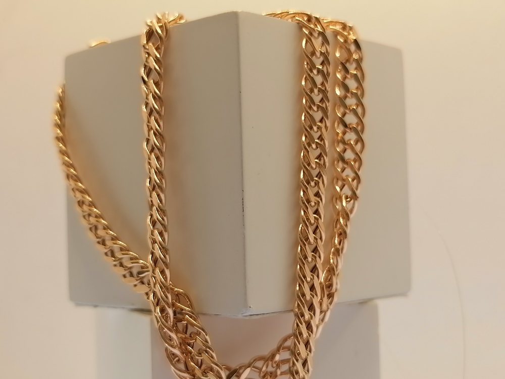 8080154П-60 ЦЕПЬ ПУСТОТЕЛАЯ Ромб двойной (Au 585)