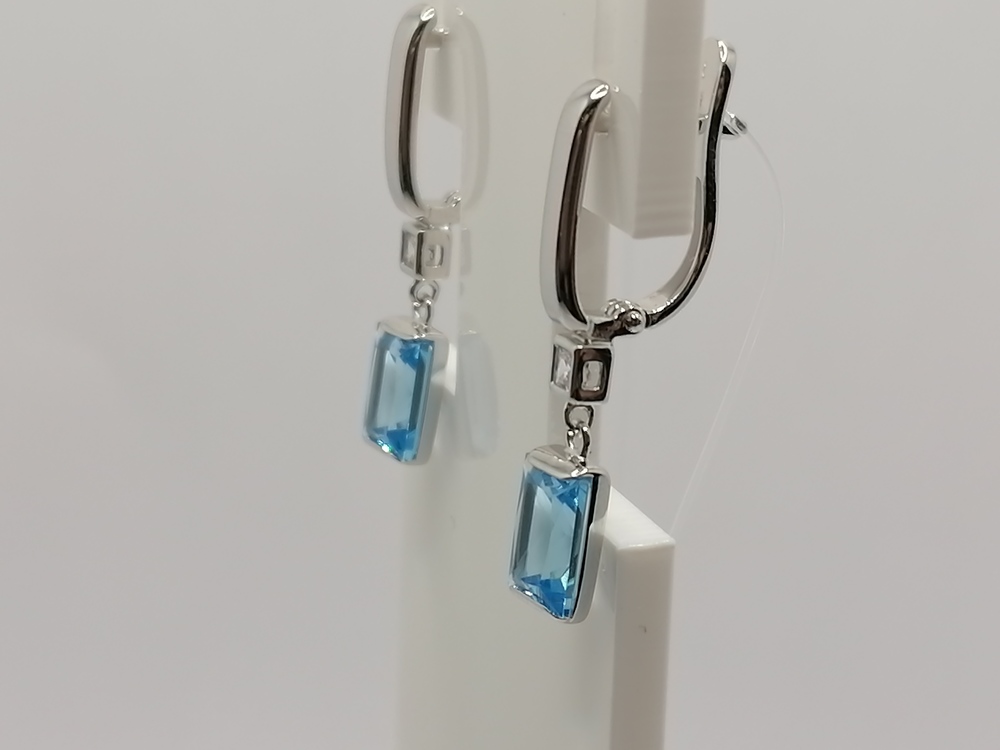 СЕРЬГИ ТОПАЗ с камнями (Au 585)